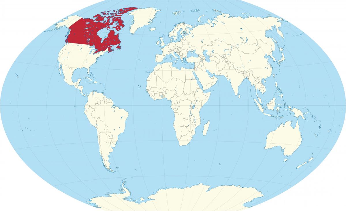 Położenie Kanady na mapie świata