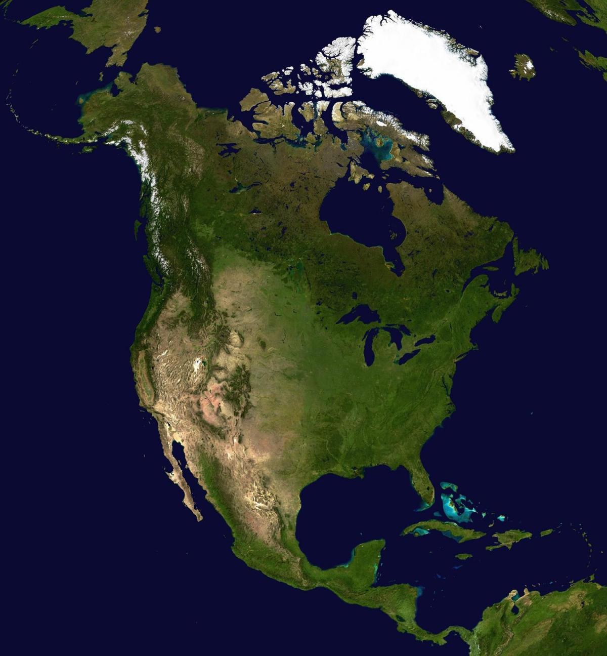 Mapa widoku nieba w Kanadzie