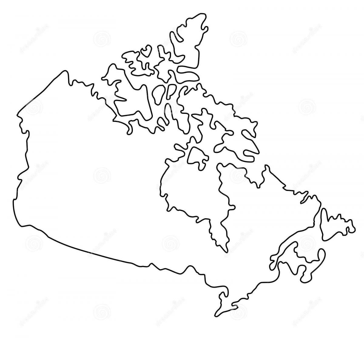 Mapa konturowa Kanady