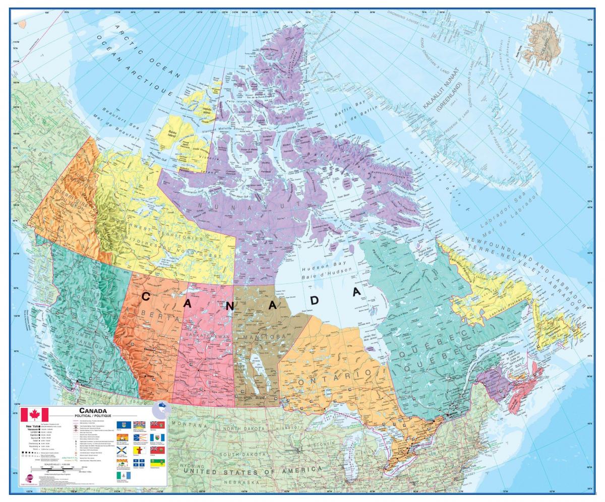 Mapa kraju Kanada