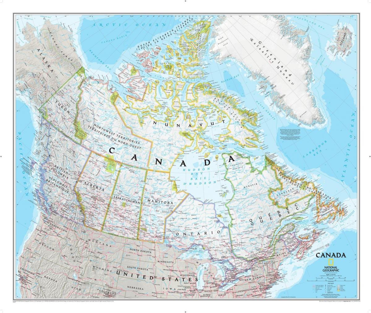 Mapa obszarów Kanady
