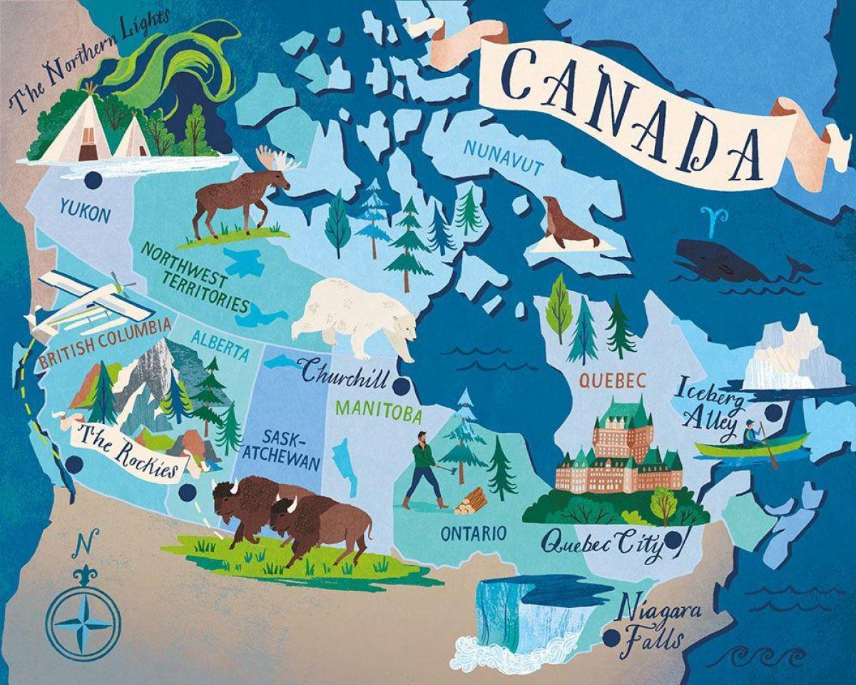 Mapa podróżna Kanady